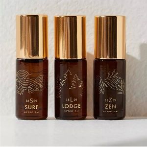 Free People Perfume Fragrance Rollerball Collection Lodge & Surf  & Zen Oil Trio
